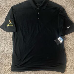 Nike Men's Black Polo Shirt Rockstar
